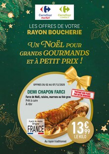 Prospectus Rayon Boucherie Carrefour en cours, "UN NOËL POUR GRANDS GOURMANDS ET À PETIT PRIX !", page 1 sur 7