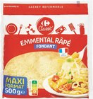 Emmental français râpé «Maxi Format» à Carrefour Market dans Montpellier