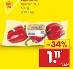 Aktuelle Paprika Angebote bei Netto Marken-Discount in Lübeck Aktuelles Paprika rot Angebot bei Netto Marken-Discount in Lübeck ab 1,11 €