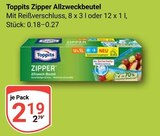 Zipper Allzweckbeutel im Angebot bei GLOBUS in Zwickau Zipper Allzweckbeutel Angebote von Toppits bei GLOBUS Zwickau für 2,19 €