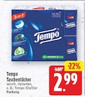 Taschentücher von Tempo für 2,99 € bei E center im Angebot Taschentücher von Tempo im aktuellen E center Prospekt