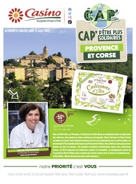 Casino Supermarchés Catalogue "CAP' d'être plus solidaires : Provence et Corse", 21 pages, Avignon,  21/06/2022 - 15/08/2022