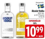 Vodka im EDEKA Prospekt Vodka von Absolut im aktuellen EDEKA Prospekt für 10,99 €