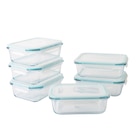 Lot de 6 boîtes en verre - CARREFOUR HOME - Carrefour Market à Limoges Lot de 6 boîtes en verre - CARREFOUR HOME en promo chez Carrefour Market Limoges à 17,99 €
