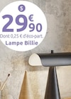 Mr.Bricolage Saint-Paul - Promo Lampe Billie Promo Lampe Billie à 29,90 € dans le catalogue Mr.Bricolage à Saint-Paul