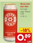 Aktuelle Bier Angebote bei Netto Marken-Discount in Lörrach Aktuelles Vollbier Hell Angebot bei Netto Marken-Discount in Lörrach ab 0,89 €