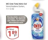 Aktuelle Toilettenpapier Angebote bei GLOBUS in Duisburg Aktuelles Total Aktiv Gel Angebot bei GLOBUS in Duisburg ab 1,89 €