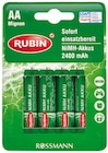 NiMH Akkus Mignon AA oder Micro AAA von Rubin im aktuellen Rossmann Prospekt für 4,49 €