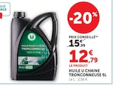 Huile chaîne tronçonneuse - U - Hyper U à Reims Huile chaîne tronçonneuse - U en promo chez Hyper U Reims à 12,79 €