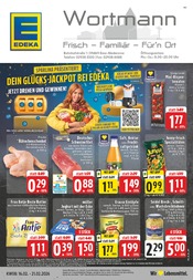 EDEKA Discounter Prospekt der aktuellen Woche mit 26 Seiten, gültig von 16.02.2026 bis 21.02.2026, in Ense und Umgebung Aktueller EDEKA Discounter Prospekt in Ense und Umgebung, "Aktuelle Angebote" mit 26 Seiten, 16.02.2026 - 21.02.2026
