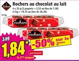 Rochers au chocolat au lait - Suchard en promo chez Norma Belfort à 1,84 €