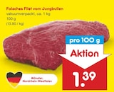 Aktuelles Falsches Filet vom Jungbullen Angebot bei Netto Marken-Discount in Wuppertal ab 1,39 €