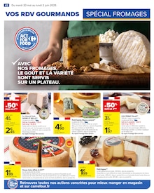 Promotion Mimolette dans le prospectus Carrefour, valable du 20/05/2025 au 02/06/2025 Promo Mimolette dans le catalogue Carrefour du moment à la page 44