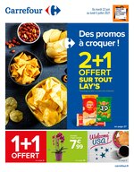 Catalogue Carrefour à Châteaudouble, avec 52 pages Prospectus Carrefour à Châteaudouble, "Des promos à croquer !", 52 pages, 22/06/2021 - 05/07/2021