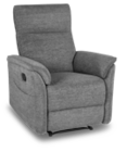 Fauteuil relax manuel tissu gris foncé marlon en promo chez But Metz à 299,99 €