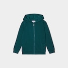 Sweat zippé à capuche et poches vert foncé garçon à 8,99 € dans le catalogue La Halle