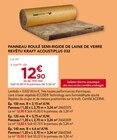 Panneau roulé semi-rigide de laine de verre revêtu Kraft Acoustiplus 032 en promo chez Gedimat Panneau roulé semi-rigide de laine de verre revêtu Kraft Acoustiplus 032 dans le catalogue Gedimat