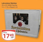 Lahnsteiner Malzbier bei GLOBUS im Wittlich Prospekt für 17,49 €