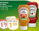 Ketchup im Angebot bei GLOBUS in Rostock Ketchup Angebote von Heinz bei GLOBUS Rostock für 1,59 €