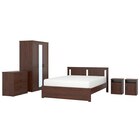 Aktuelles Schlafzimmermöbel 5er-Set braun 140x200 cm Angebot bei IKEA in Aachen ab 686,98 €