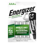 Lot de 4 piles rechargeables Energizer Power plus AA ou AAA - ENERGIZER dans le catalogue Carrefour