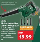 Aktuelle Batterie Angebote bei Kaufland in Paderborn Aktuelles Akku-Universalgebläse 20 V »PAUGB A1« Angebot bei Kaufland in Paderborn ab 19,99 €
