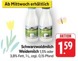 Weidemilch 1,5% im Angebot bei E center in Waiblingen Weidemilch 1,5% Angebote von Schwarzwaldmilch bei E center Waiblingen für 1,59 €