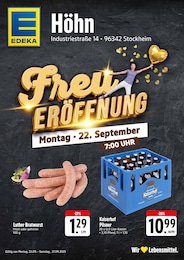 EDEKA Prospekt für Kronach mit 4 Seiten EDEKA Prospekt für Kronach: "FREU ERÖFFNUNG", 4 Seiten, 22.09.2025 - 27.09.2025