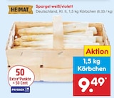 Netto Marken-Discount Johanniskirchen - Spargel weiß/violett Angebot im Prospekt Spargel weiß/violett bei Netto Marken-Discount im Johanniskirchen Prospekt für 9,49 €