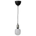 Lampenaufhängung +LED-Leuchtmittel vernickelt/röhrenförmig weiß/Klarglas von JÄLLBY / MOLNART im aktuellen IKEA Prospekt