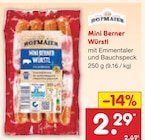 Mini Berner Würstl im Angebot bei Netto Marken-Discount in Rheda-Wiedenbrück Mini Berner Würstl Angebote von Hofmaier bei Netto Marken-Discount Rheda-Wiedenbrück für 2,29 €