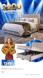 Boxspringbett im Polstermöbel Fischer Prospekt in Erlangen Aktueller Polstermöbel Fischer Prospekt mit Boxspringbett, "URLAUBSGELD FÜR ALLE", Seite 15