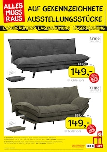 Sofa im XXXLutz Möbelhäuser Prospekt "GRÖSSTE LAGERRÄUMUNG" mit 14 Seiten (Bottrop)