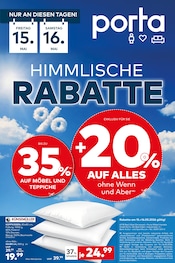 Aktueller porta Möbel Prospekt mit Kissen, "HIMMLISCHE RABATTE", Seite 1