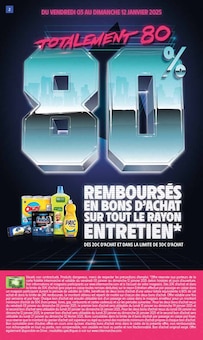 Prospectus Intermarché de la semaine "Totalement 80 80%" avec 2 pages, valide du 03/01/2025 au 12/01/2025 pour Davézieux et alentours