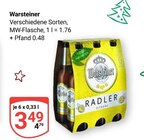 Radler Angebote von Warsteiner bei GLOBUS Frankenthal für 3,49 €