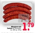Merguez mit Lamm Angebote von Scheck-In Manufaktur bei E center Rastatt für 1,79 €