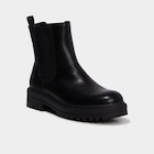 Boots chelsea crantées noir femme en promo chez La Halle Argenteuil à 45,99 €