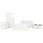 Schlafzimmermöbel 5er-Set weiß 160x200 cm von SONGESAND für 666,98 € bei IKEA im Angebot Schlafzimmermöbel 5er-Set weiß 160x200 cm von SONGESAND im aktuellen IKEA Prospekt