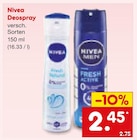 Deospray im Angebot bei Netto Marken-Discount in Maintal Deospray Angebote von Nivea bei Netto Marken-Discount Maintal für 2,45 €