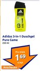 3-in-1 Duschgel Pure Game Angebote von Adidas bei Action Cottbus für 1,69 €