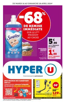 Prospectus Hyper U de la semaine "Hyper U" avec 1 page, valide du 16/04/2024 au 28/04/2024 pour Reims et alentours