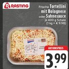 Frische Tortellini mit Bolognese oder Sahnesauce bei EDEKA im Beesten Prospekt für 3,99 €