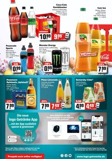 Cola im Logo Getränkemarkt Prospekt "Aktuelle Angebote" mit 8 Seiten (Marburg)