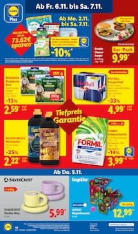 Feuchttücher Angebot im Lidl Prospekt, gültig von 02.11.2026 bis 07.11.2026 Feuchttücher Angebot im aktuellen Lidl Prospekt auf Seite 72