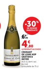 Crémant de Loire AOP - Gratien & Meyer en promo chez U Express Houilles à 4,80 €