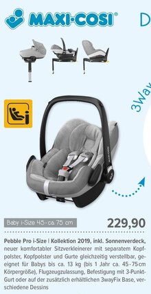 Pebble Pro i-Size Kollektion 2019, inkl. Sonnenverdeck bei BabyOne in Halberstadt Pebble Pro i-Size Kollektion 2019, inkl. Sonnenverdeck im Angebot bei BabyOne Halberstadt für 229,90 €