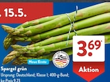 Aktuelle Spargel Angebote bei ALDI SÜD in Frankfurt (Main) Aktuelles Spargel grün Angebot bei ALDI SÜD in Frankfurt (Main) ab 3,69 €