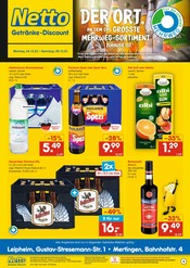 Bier im Netto Marken-Discount Prospekt in Donauwörth Aktueller Netto Marken-Discount Prospekt mit Bier, "DER ORT, AN DEM DAS GRÖSSTE MEHRWEG-SORTIMENT ZUHAUSE IST.", Seite 1