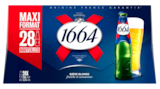 Bière Blonde 1664 en promo chez Auchan Hypermarché Tours à 12,96 €